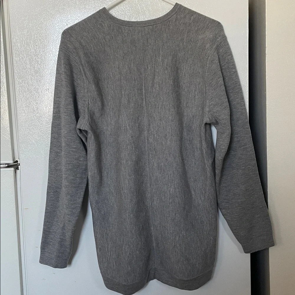Lululemon Gray Crewneck‎ Sweater Live In Practice Logo Tag See Measurements